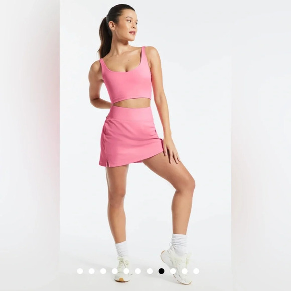 NEW All Access Carnation Pink Set: Center Stage Skort + V-Neck Tempo Crop Bra - Picture 7 of 16